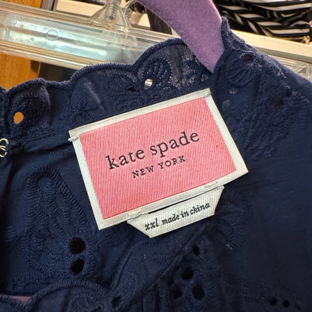 Kate Spade Navy Eyelet Casual Dress - Picture 4 of 4